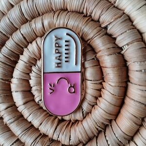 5/$25 NEW Happy Pill Enamel Pin